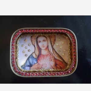 Immaculate Heart of Mary Tin Pocket Shrine/Nico